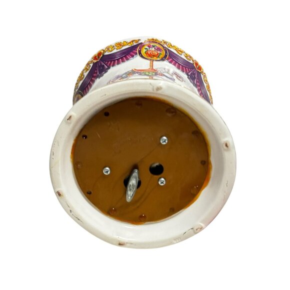 Vintage Teleflora Carousel Horse Ceramic Jar Music Box - Picture 7 of 8